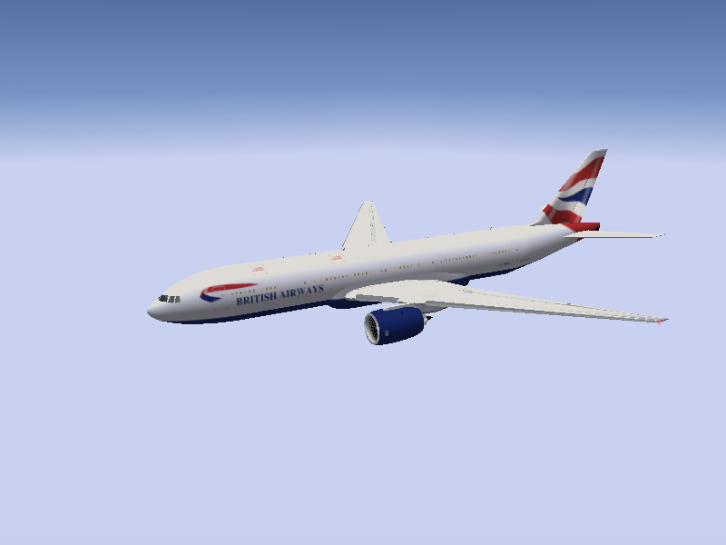 Boeing 777-200 commercial airliner